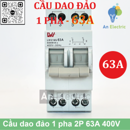 Cầu dao đảo 1 pha 2P 63A 400V LW219G